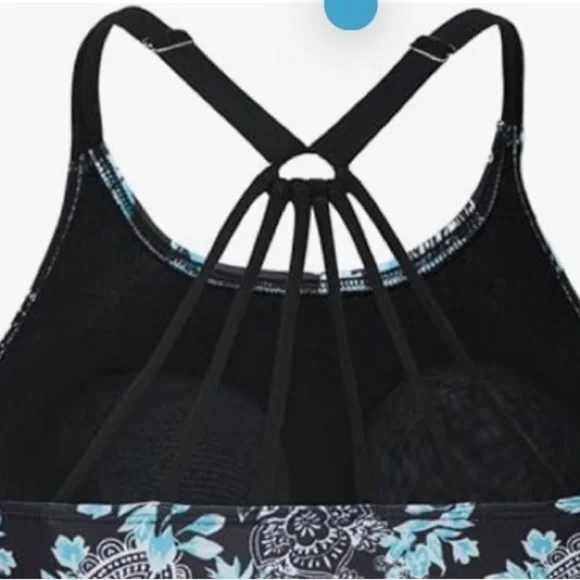 NWT - Hanna Nikole 2 Pieces Athletic Tankini Swimsuits with Shorts Sz 16W - Picture 4 of 10